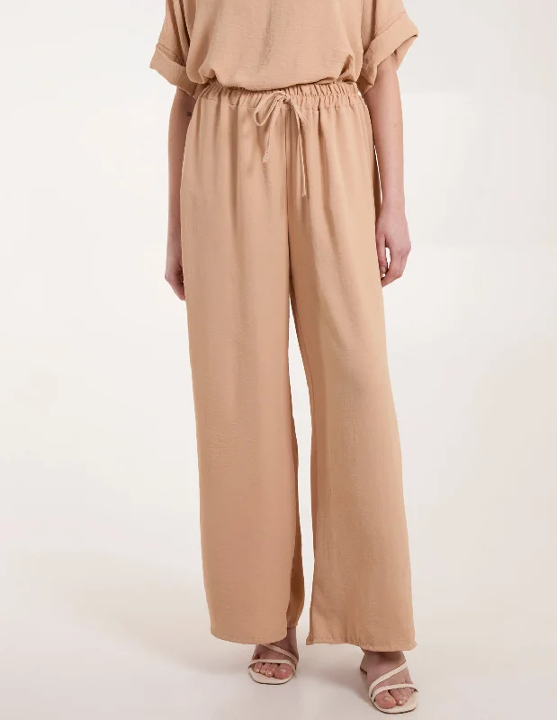 camel-drawstring-wide-leg-trousers