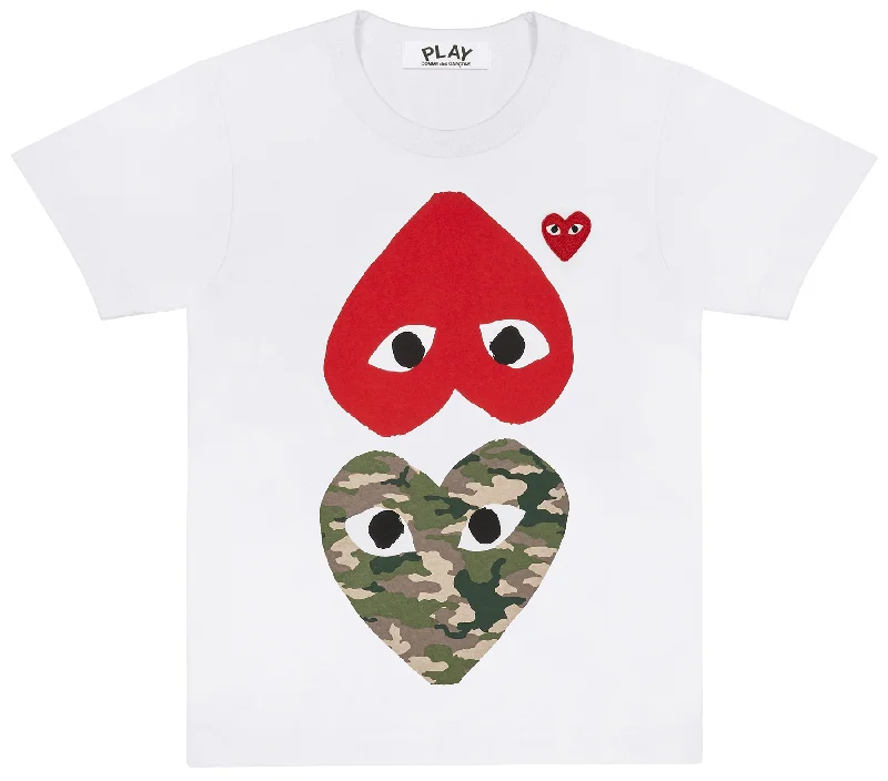 Camou Big Heart With Red Emblem Tee Women