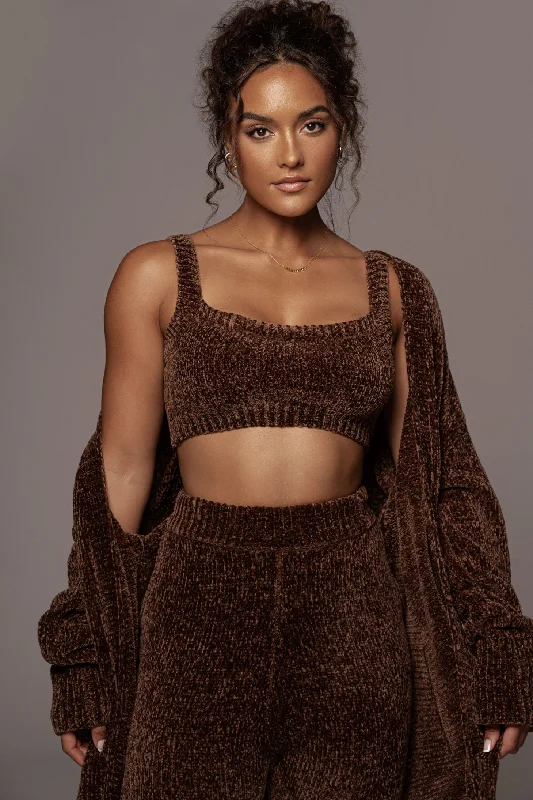 Chocolate Gemma Crop Chenille Top