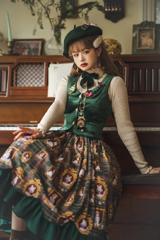 christmas-preppy-style-velvet-lolita-sk-vest-set