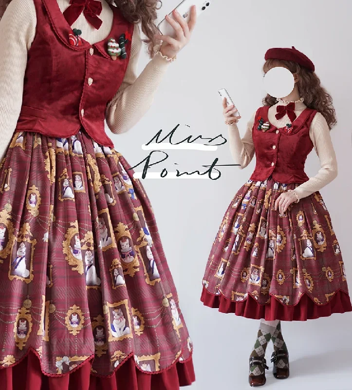 christmas-preppy-style-velvet-lolita-sk-vest-set