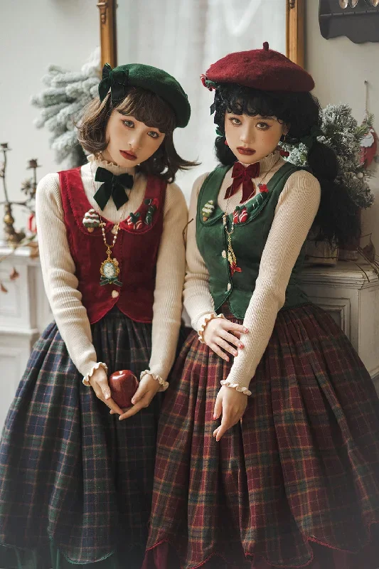 christmas-preppy-style-velvet-lolita-sk-vest-set