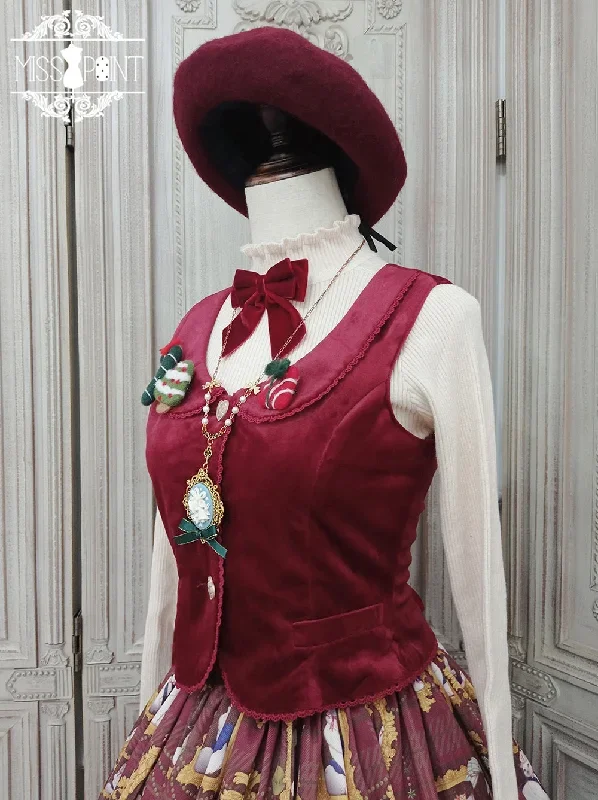 christmas-preppy-style-velvet-lolita-sk-vest-set