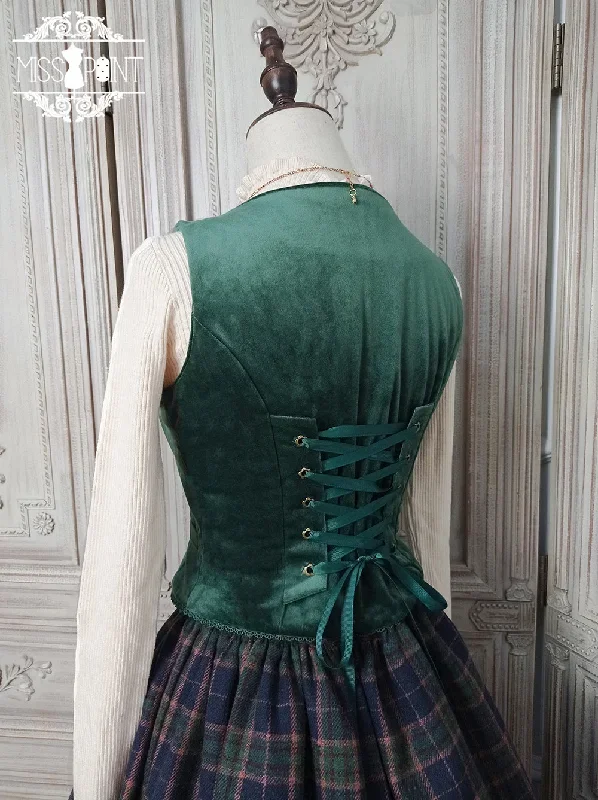 christmas-preppy-style-velvet-lolita-sk-vest-set