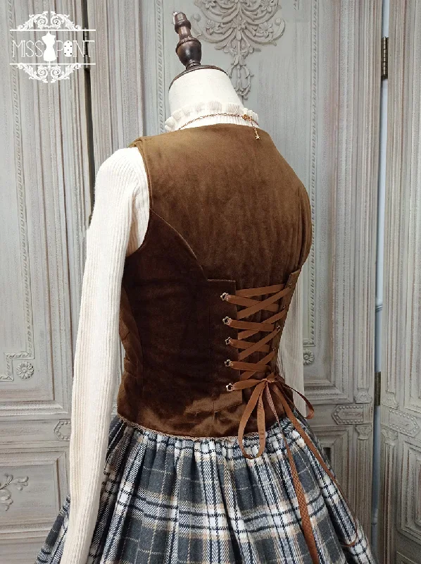 christmas-preppy-style-velvet-lolita-sk-vest-set