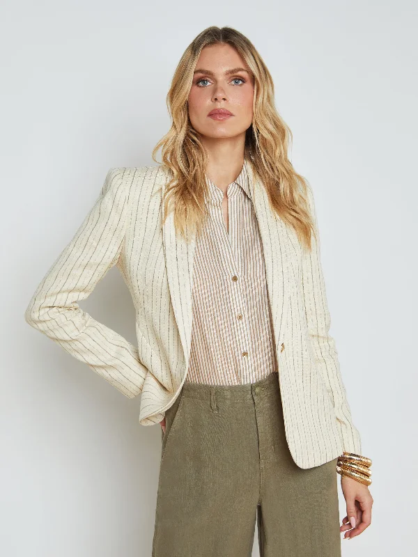 Clementine Linen-Blend Blazer