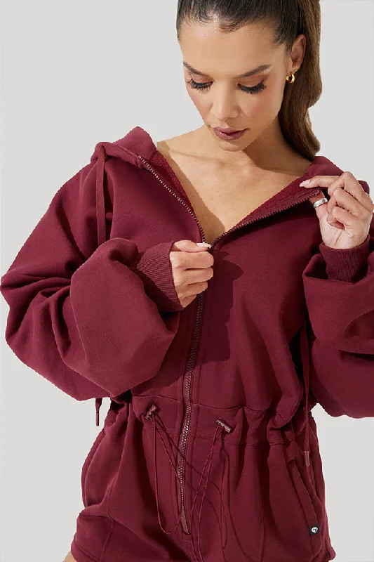 Cloud Romper - Red Wine