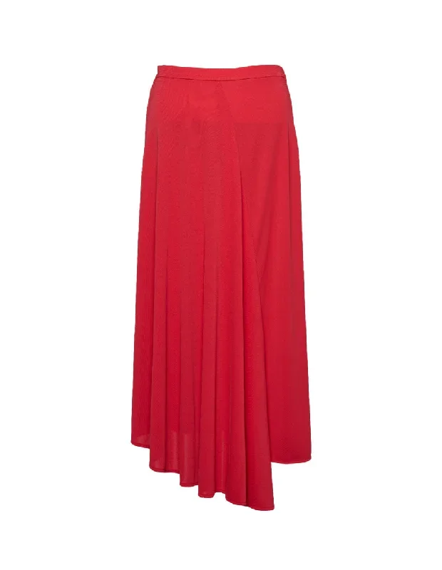 Poly Crepe Irregular Flap Skirt