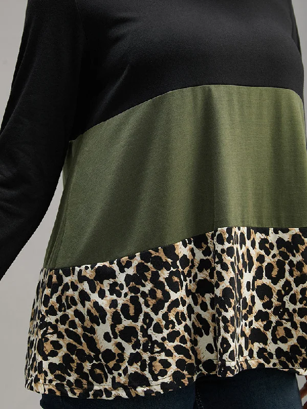 colorblock-leopard-contrast-round-neck-t-shirt