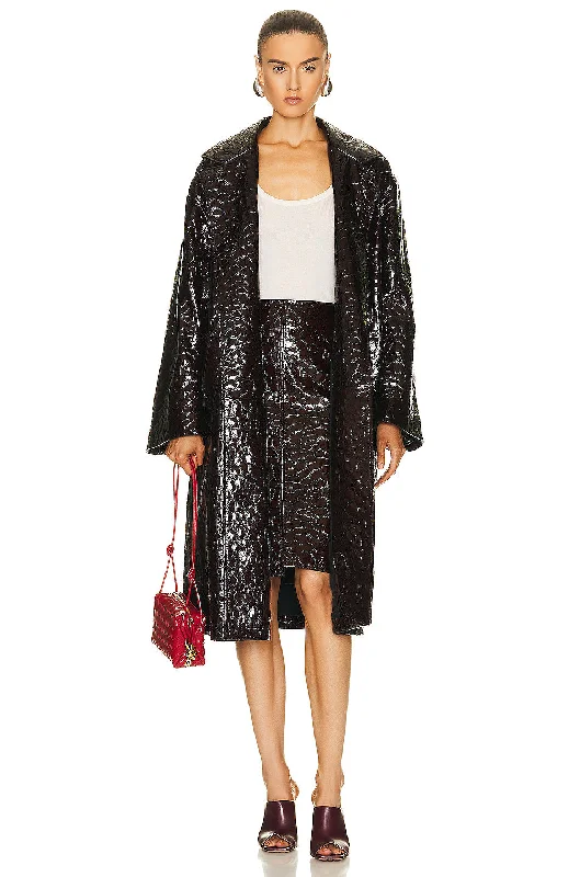 Croc Embossed Coat