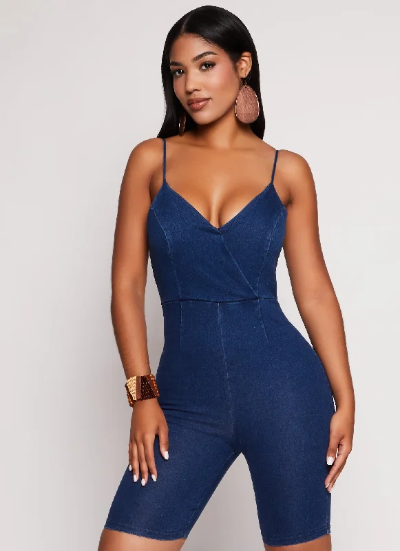 Haute Monde Cami Denim Romper