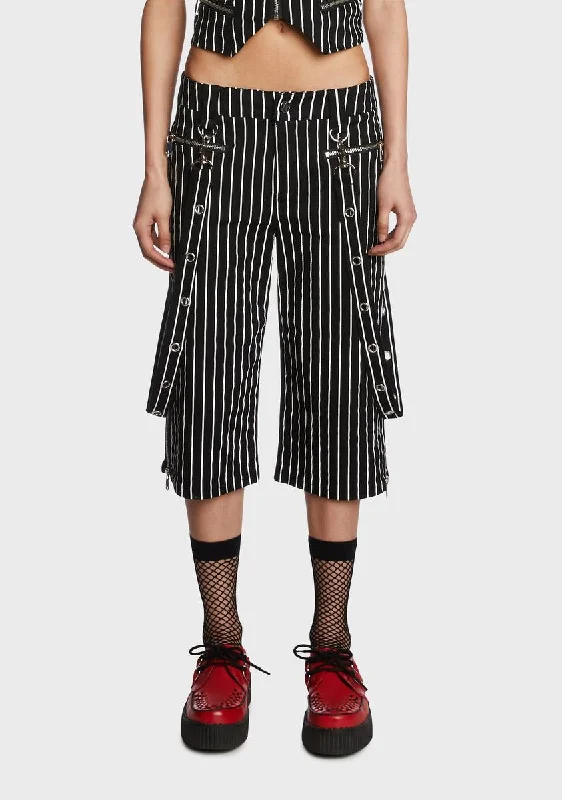 Deadly Souls Pinstripe Shorts