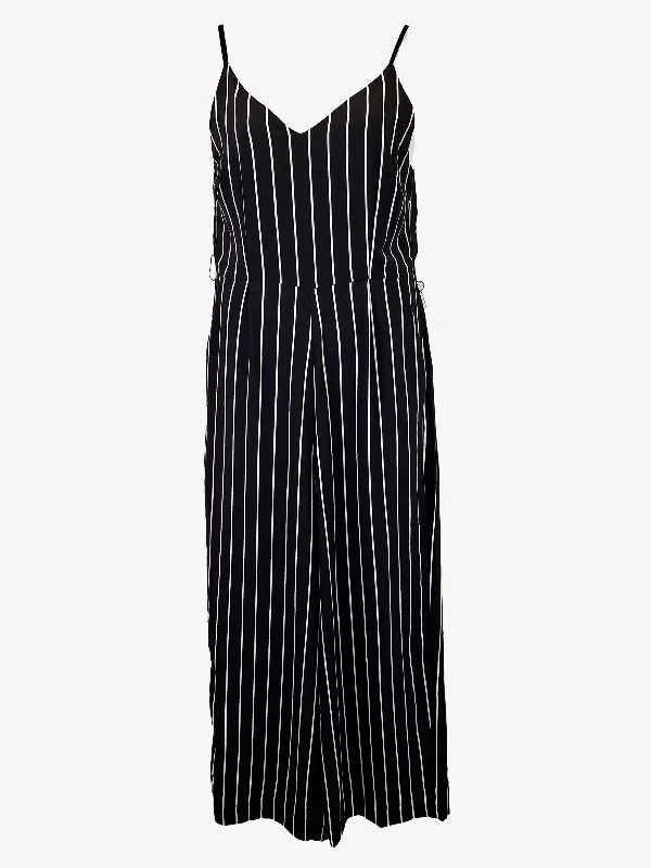 Decjuba Groovy Striped Wide Leg Jumpsuit Size 14