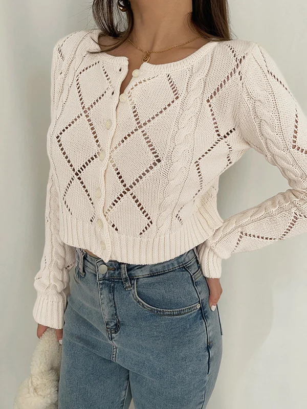 diamonds-eyelet-button-up-knit-top