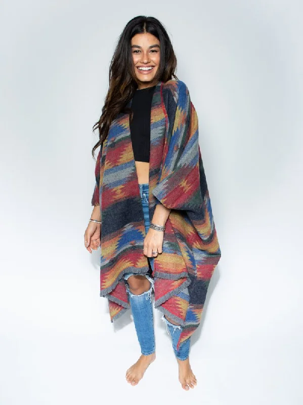 Dire Wolf Fabric Poncho | Women's