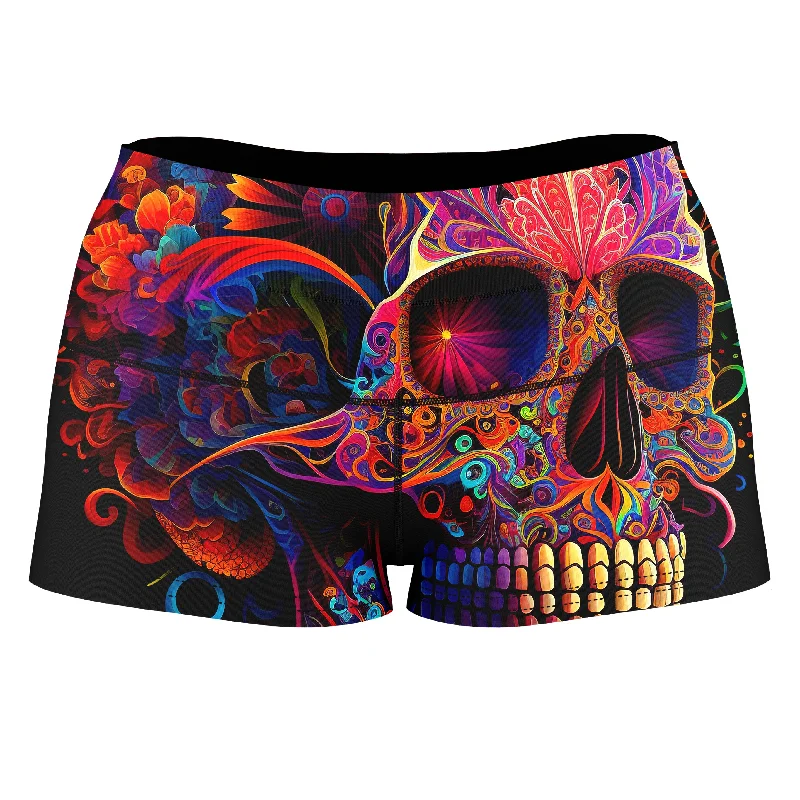 DOTD Skull High-Waisted Women's Shorts