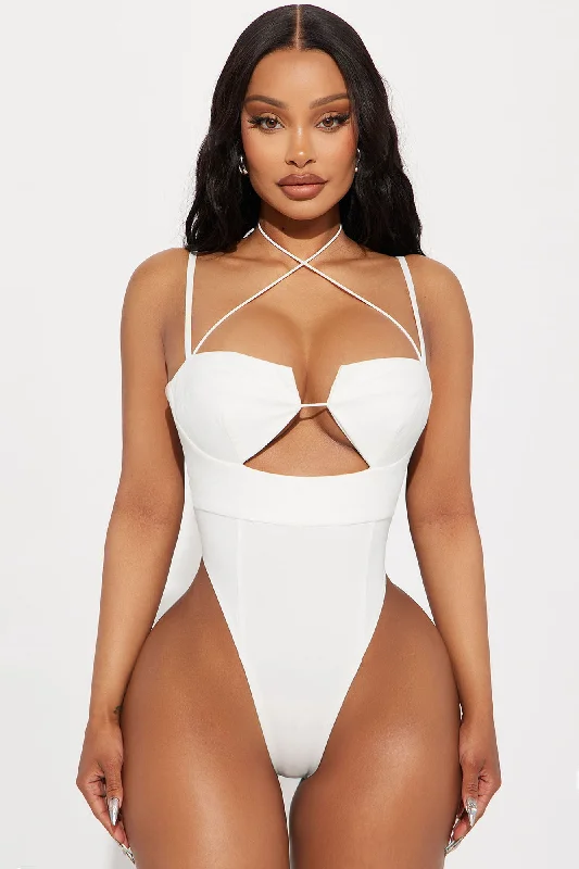 Down To See You Bodysuit - White