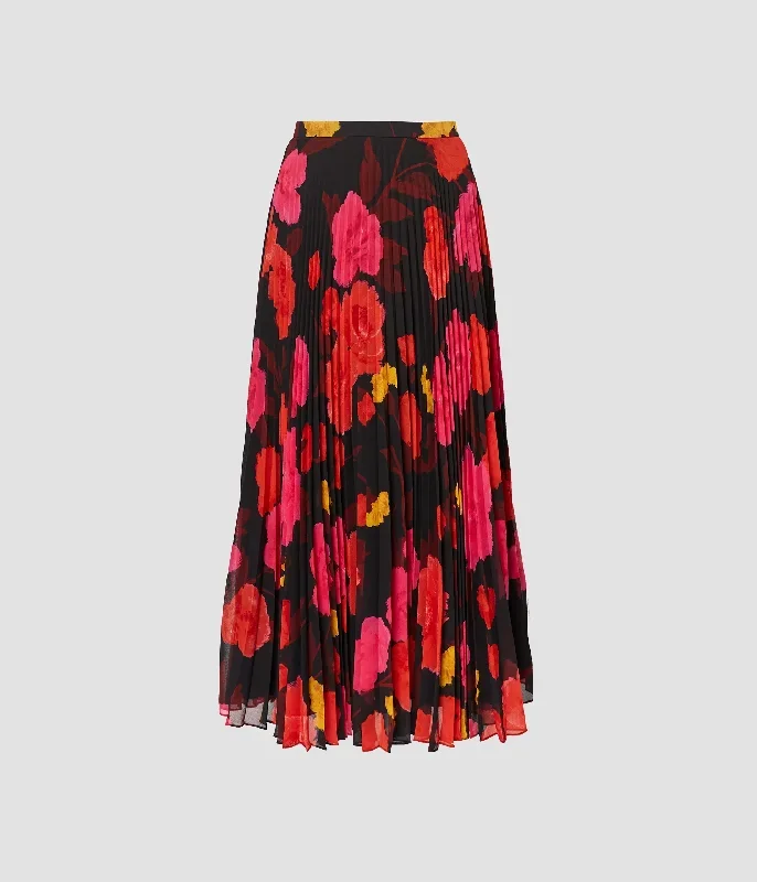 Pleated Midi Skirt