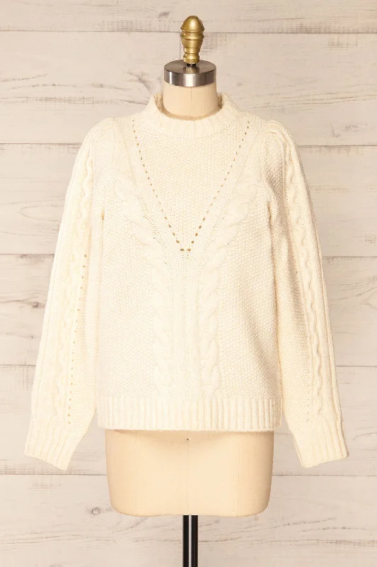 Granollers Ivory | Cable Knit Sweater