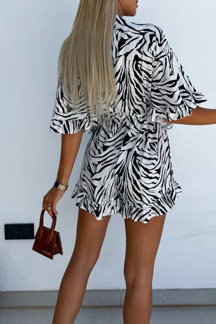 heidi-white-zebra-print-knot-front-playsuit