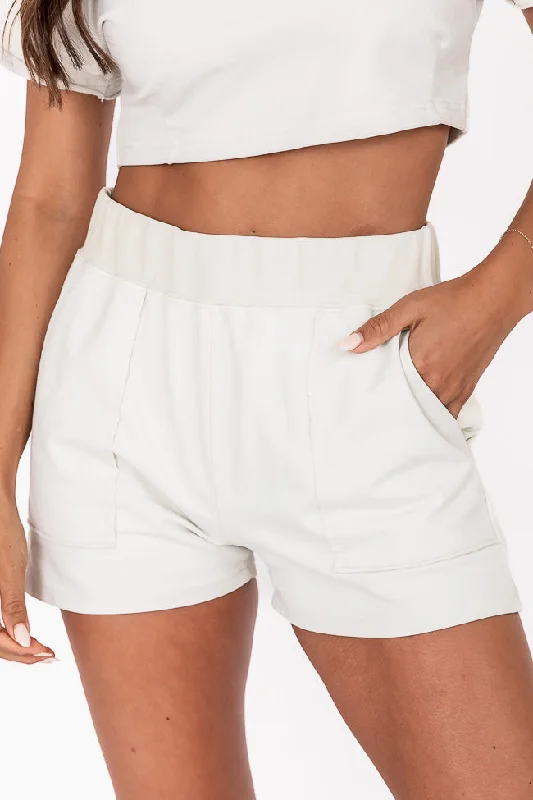 High Stakes Dusty Sage High Waisted Shorts FINAL SALE