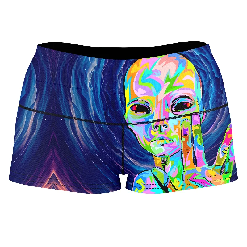 I Come in Peace High-Waisted Women's Shorts