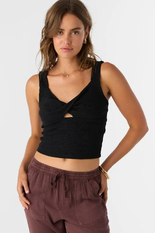 JAYDE TWIST KNIT TANK TOP