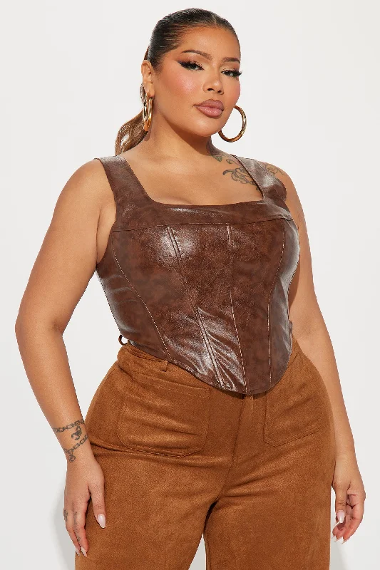 kianna-washed-faux-leather-corset-top-brown