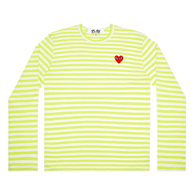 Light Green Striped Tee Women