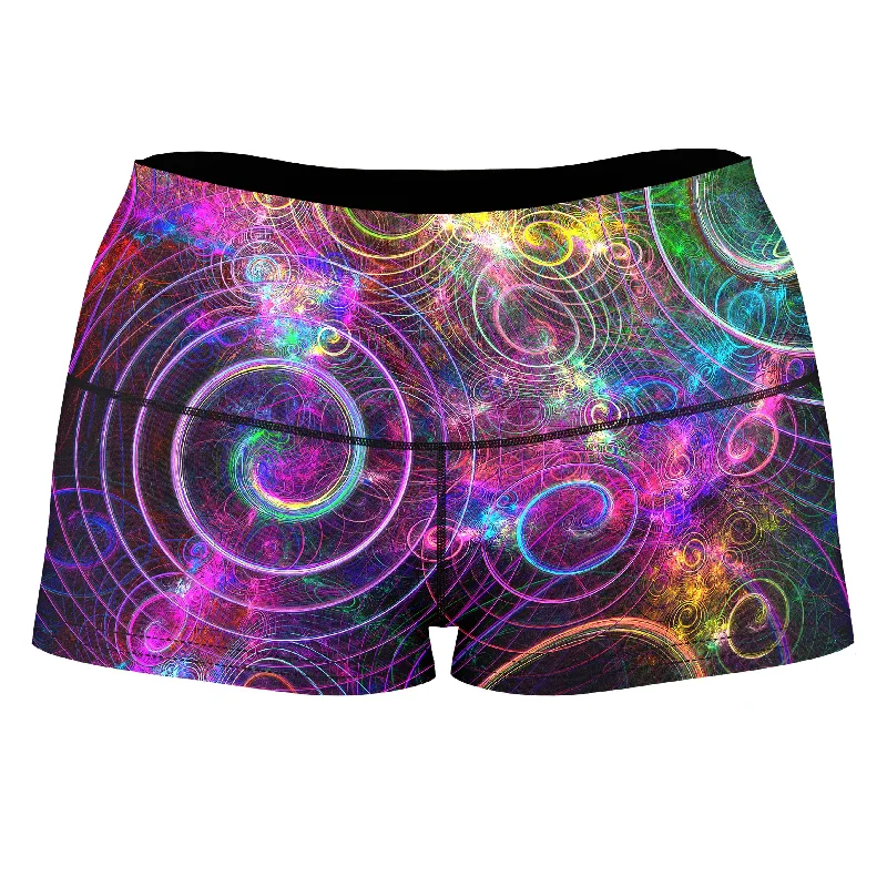 Mental Swirl High-Waisted Women's Shorts