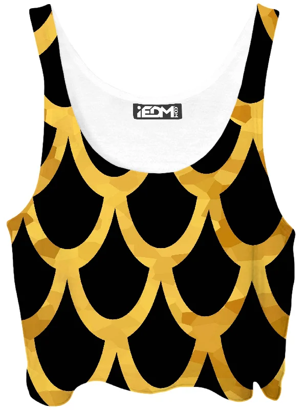 Mermaid Scales Gold Crop Top