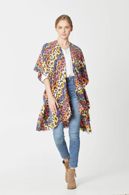 multicolor-leopard-print-kimono