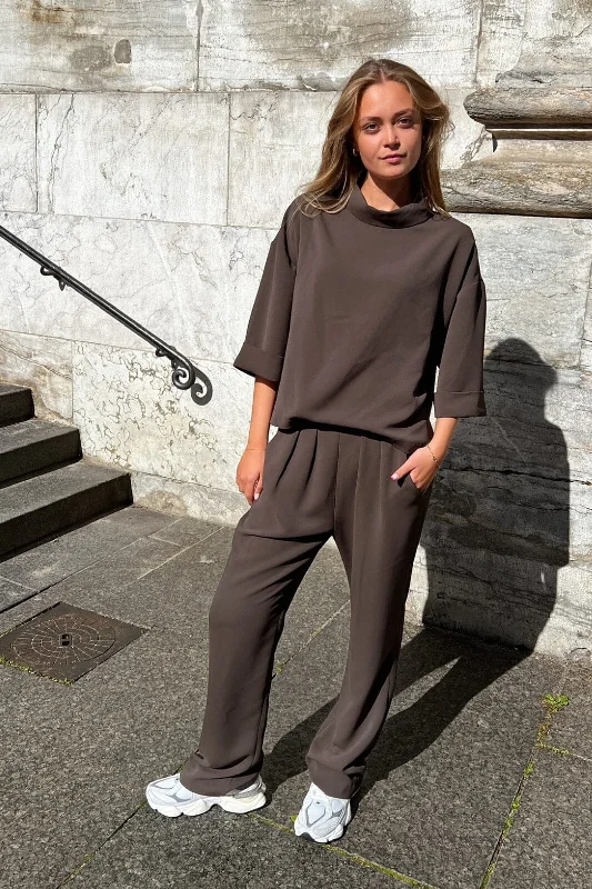 Neo Noir - Arlo Crepe Jumpsuit - Brown