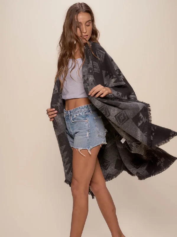 Night Fox Fabric Poncho | Women's