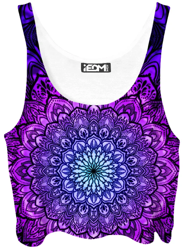 Ornate Mandala Purple Crop Top