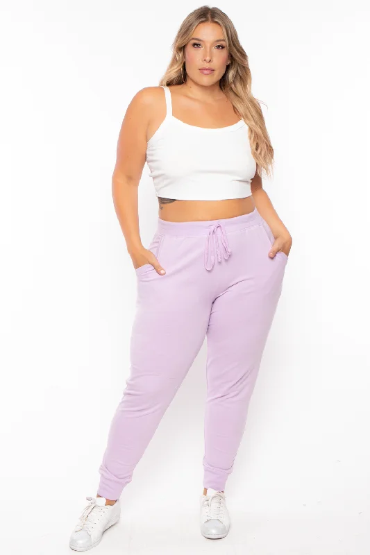 Plus Size Sweat Jogger - Lavender