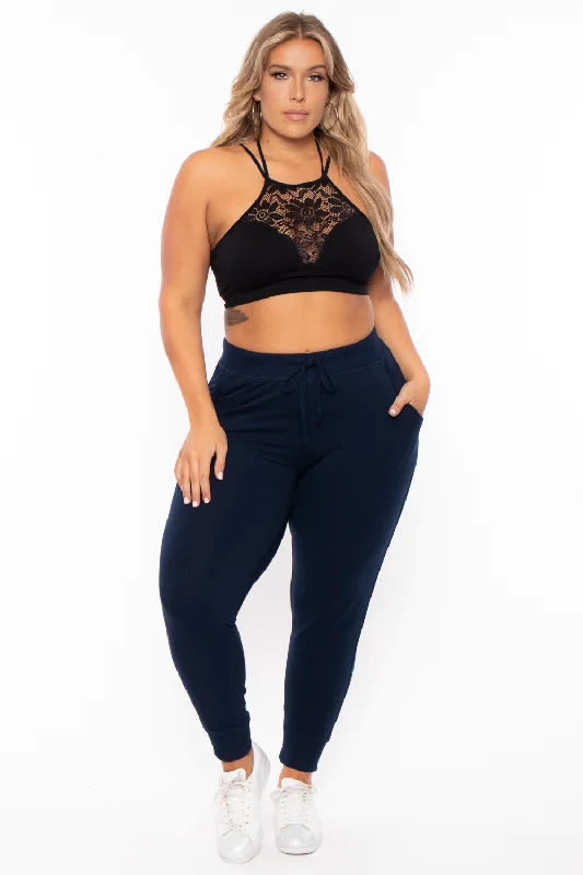 Plus Size Sweat Jogger - Navy