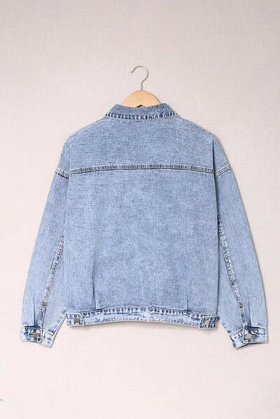 pocketed-button-up-collared-neck-denim-jacket