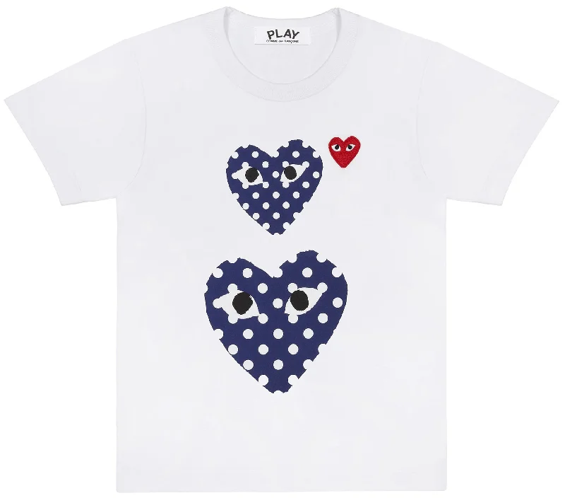 Polka Hearts With Red Emblem Tee Women