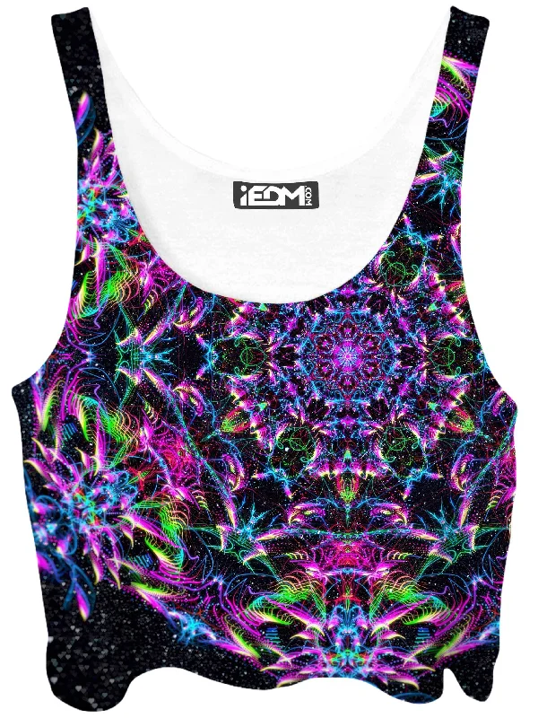 Purp Geometric Crop Top