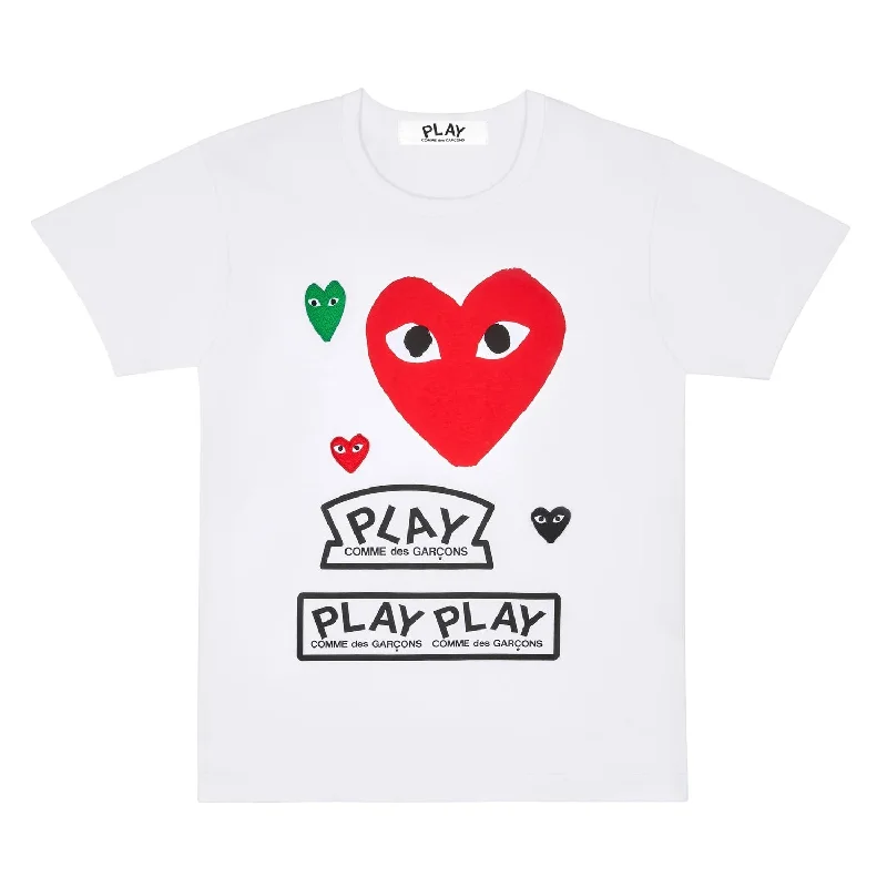 Red Heart With 3 Brother Emblem Tee Women