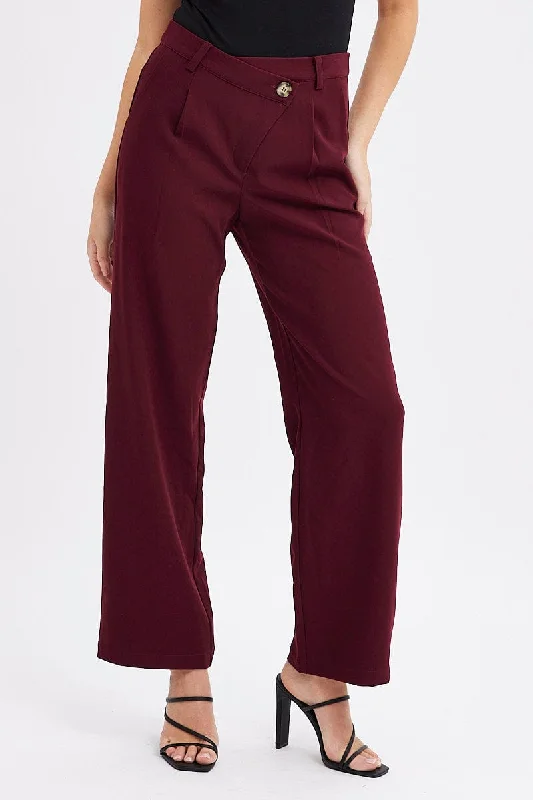 red-wide-leg-pants-low-rise-cross-over-waistband-bt2733-34pb-2