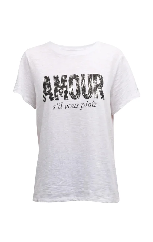 Rhinestone Amour Sil Vous Plait Tee