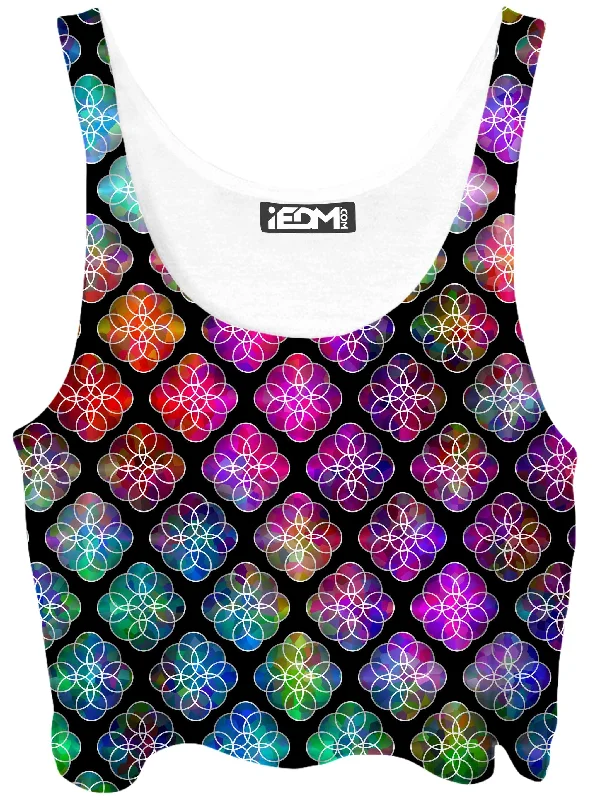 Rings of Color Pattern Crop Top