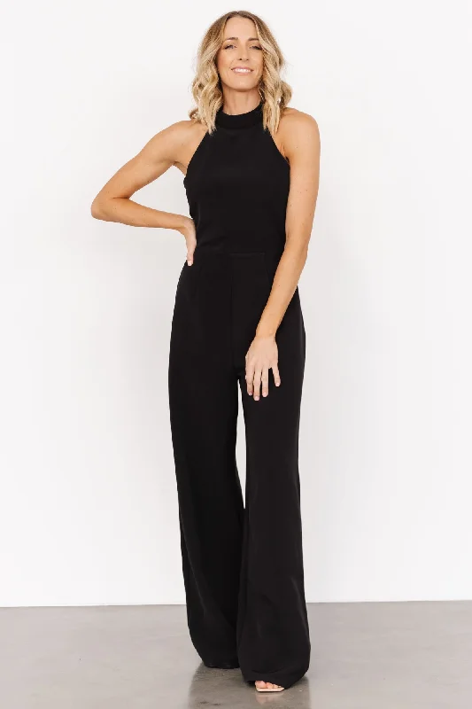 Romeo Halter Jumpsuit | Black