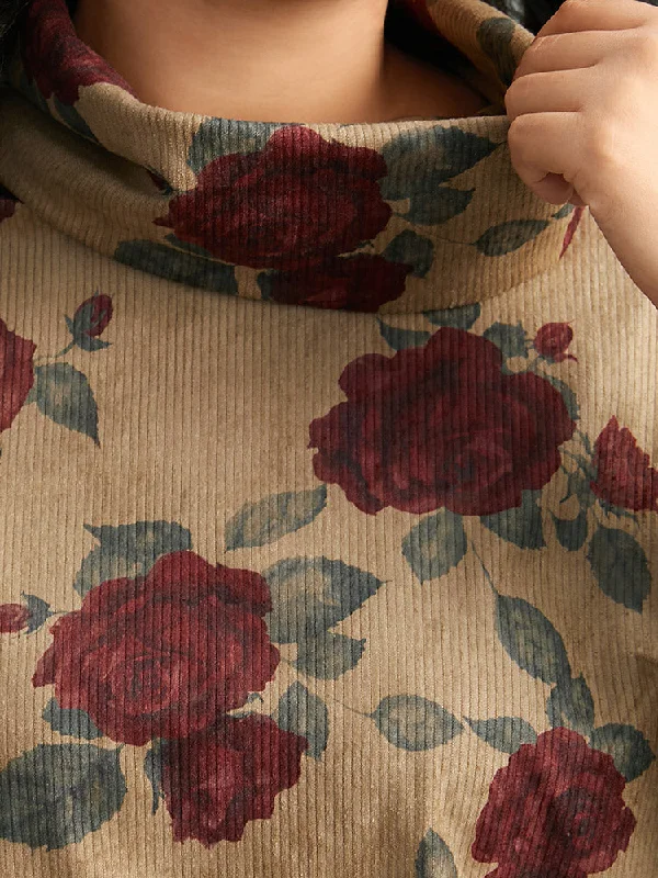 rose-print-textured-turtleneck-t-shirt