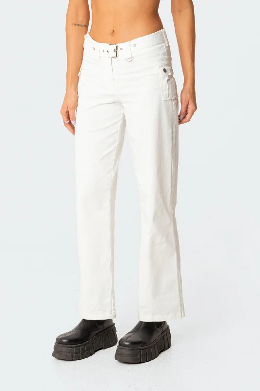 Sia Low-Rise Cargo Pants