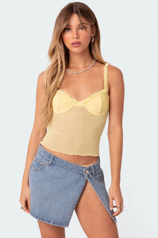 Mercy Sheer Mesh Bra Top