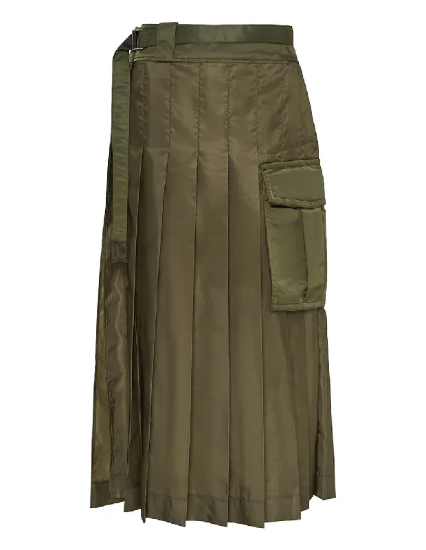 Nylon Twill Skirt