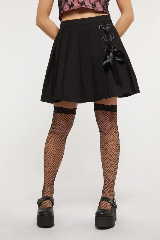 Satine Lacing Pleated Skirt